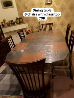 Dining Table With 6 Chairs **Includes The Cover Sheet**