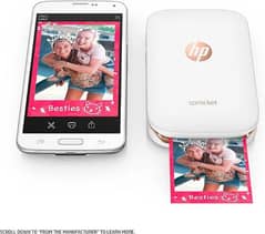 HP Sprocket Portable Photo Printer, Print Social Media Photos on 2x3"