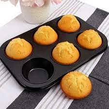 6/12 Steel Baking Pan Non Stick Bakeware Biscuit Pan Microwave Cake Cu