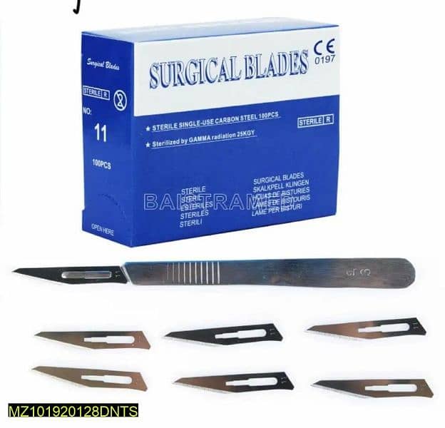 100pcs surgical blades with scalpel 0