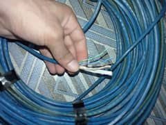 Cat 6e 350MHZ (64 meter) Twisted 4 Pairs Ethernet cable 4 months used.