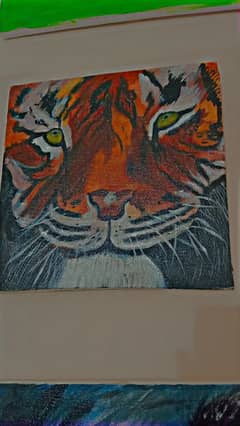 outstanding tiger painting on canvas