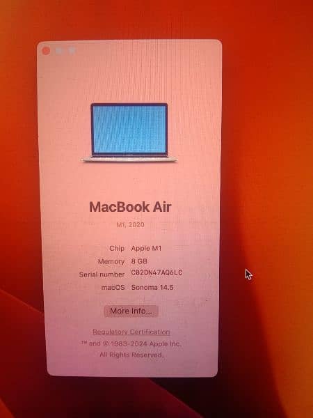 MacBook Air 2020 M1 golden 10/10 with box 4