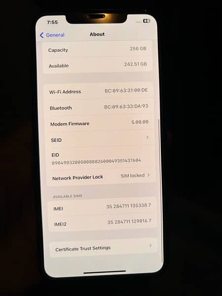 iphone 11pro max 256gb jv 91%heath… 3