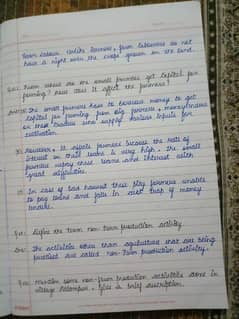 Handwriting assignment work