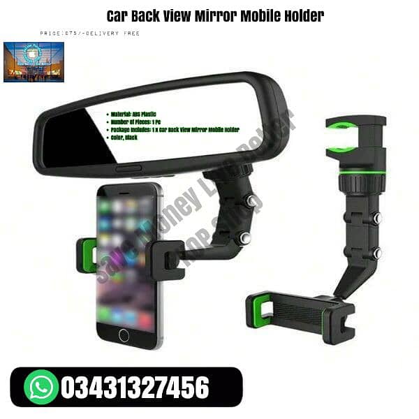 Car Back View Mirror Mobile Holder 0