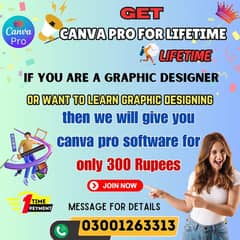 canva pro for life time only 300 0