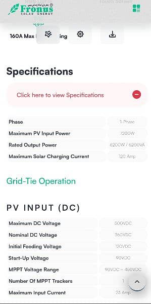 Fronus PV7200 Solar Inverter Sale (8 months) warranty left 7