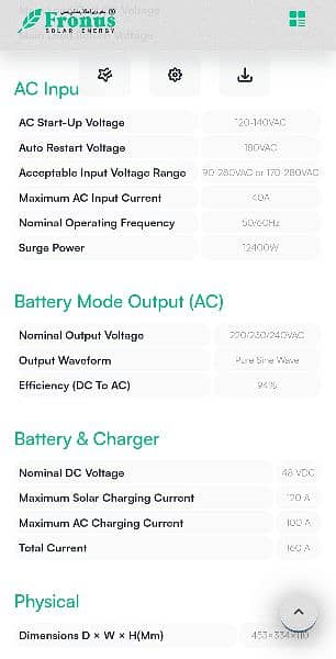 Fronus PV7200 Solar Inverter Sale (8 months) warranty left 9