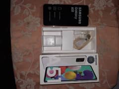 samsung a51 with box and original charger and  cable seald mobile 110%