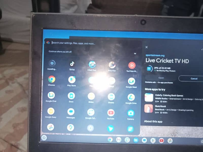 Lenovo Chromebook 3 32 Play store sporrted and free fire Android apps 7