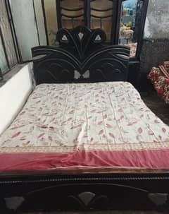 Wooden Bed With Dressing Almari use with meetres