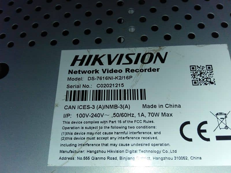 original hikvision 8 channel . 16 channel POE NVr 1