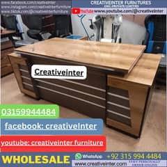 Modern Executive office table L shape Desk CEO Manager Chair Furniture