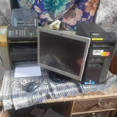 Complete PC with CPU Lcd and printer for sale