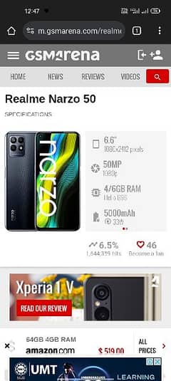 Realme narzo 50