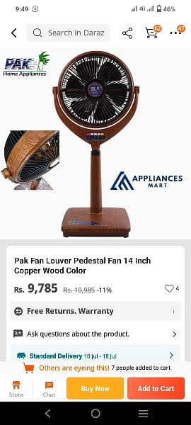 Pak fan 14 inch pedestal fan 0