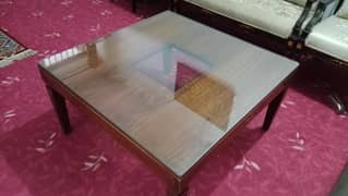 Center Table with Glass Top