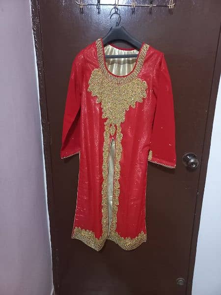 Red Wedding Wear Lehanga 0