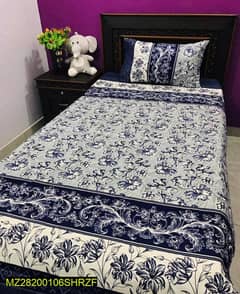 2 ps cotton printed single bedsheet