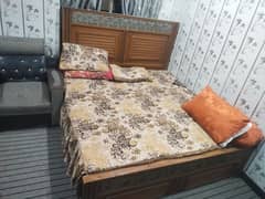 urgent sale king size bed with mattress