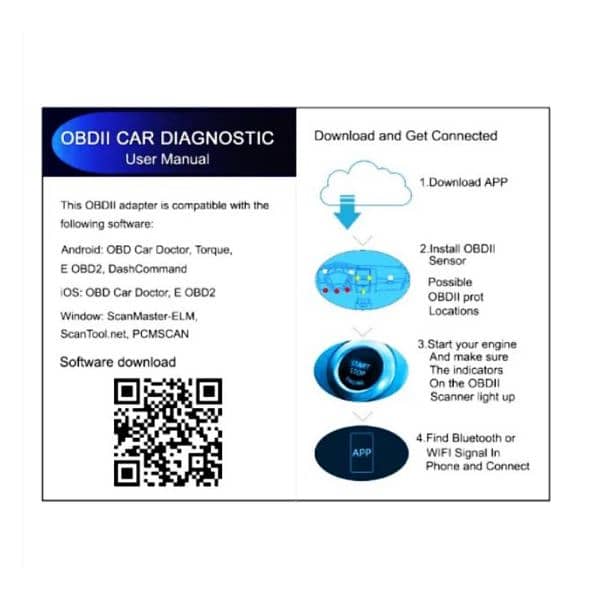 ELM327 OBD V2.1 OBD2 Bluetooth Auto Scanner Car Tester Diagnosti 5