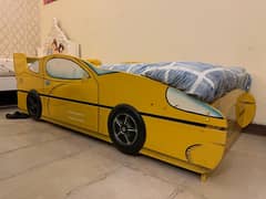 Car racing kid single bed