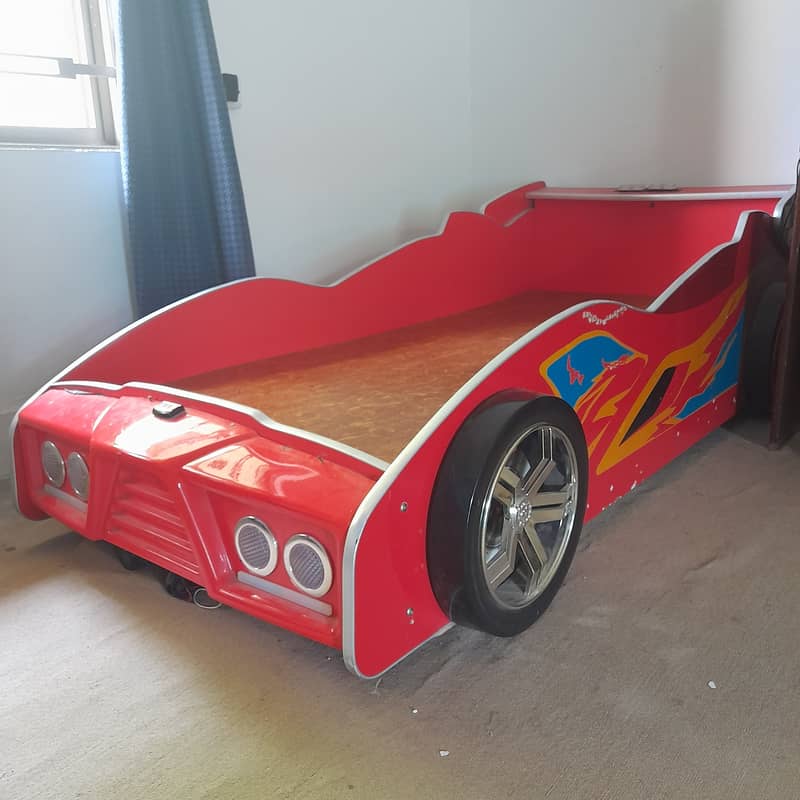 Kids Car Bed with Lights and Police Siren 0