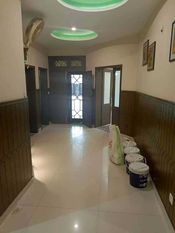 1 Kanal Tile Flooring 65ft Road Outclass House For Rent In Johar Town J-2 Block 2