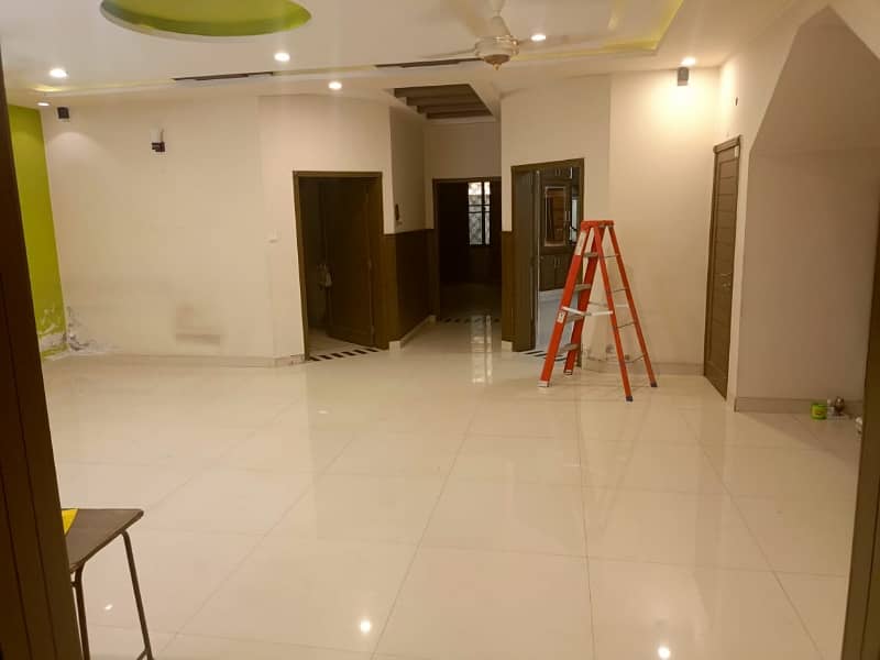 1 Kanal Tile Flooring 65ft Road Outclass House For Rent In Johar Town J-2 Block 5