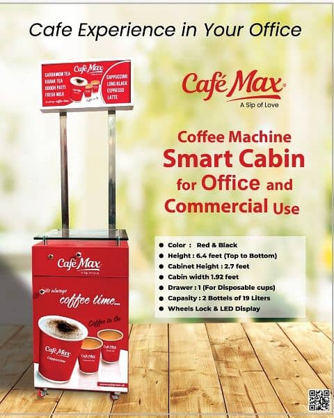 Tea and Coffee Vending Machine with Cabin (CAFE MAX) 3
