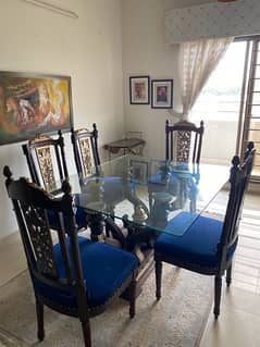 Glass dining table