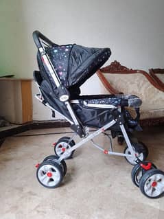 IMPORTED HGIH QUALITY 8 Big Tyres Alloy Foldable Baby Stroller