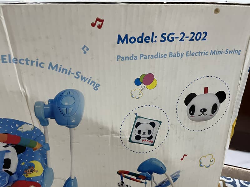 Kids panda  electric swing just like brand new 3