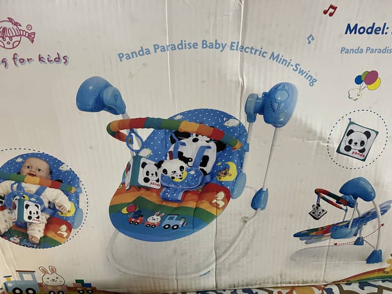 Kids panda  electric swing just like brand new 4