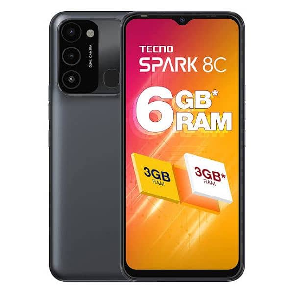 Tecno spark 8c 6gb ram 64gb rom 0