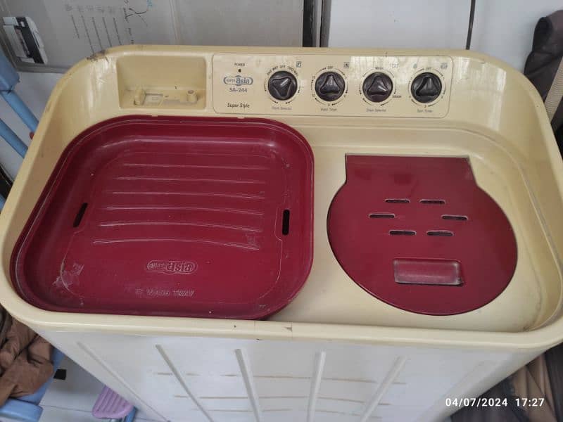 Super Asia washing machine washer & dryer SA-244 0