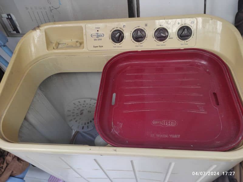 Super Asia washing machine washer & dryer SA-244 1