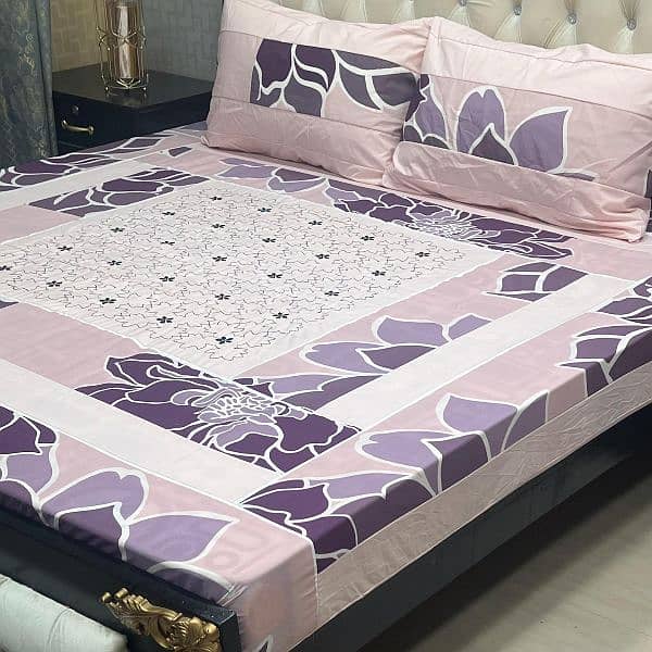 Embroidered Patch Work King Size BedSheets. . . 
 03017186072 3
