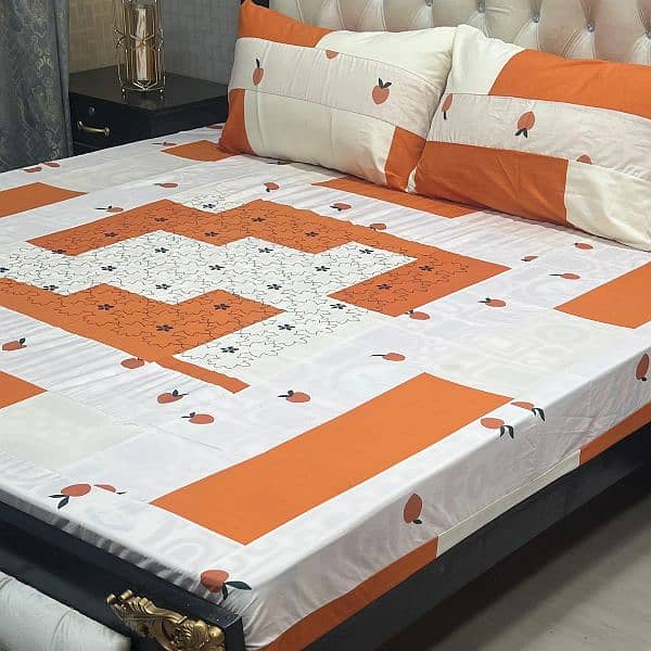 Embroidered Patch Work King Size BedSheets. . . 
 03017186072 15