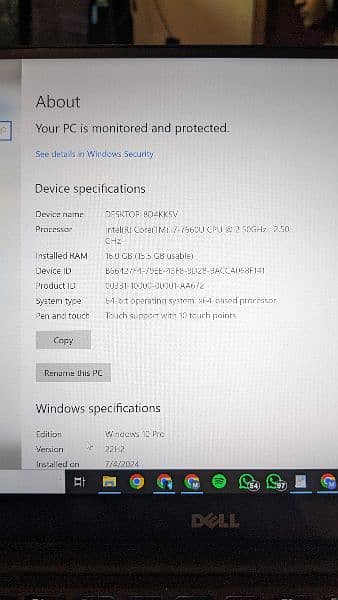 i7 7th gen ( 16gb RAM ) Dell XPS 13 9365  touch display and 4k display 4