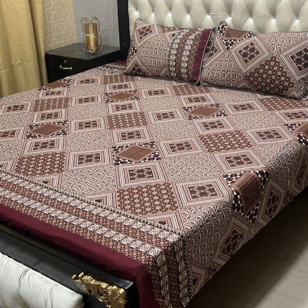 3D-Crystal cotton Bedsheets*03017186072 whatsup call us for order 16