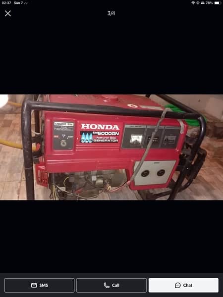 HONDA  ELEMAX ORIGINALLY GAS  PATROL 6 kwa self starting 8