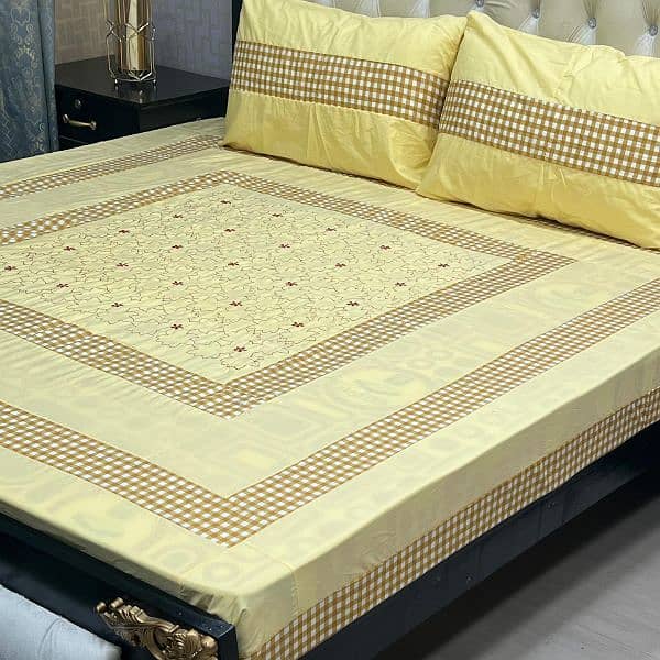 Embroidered Patch Work King Size BedSheets. . . 03017186072 whatsup 16