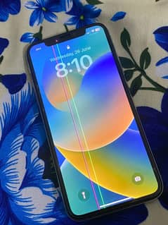 IPhone x 64gb pta approved line on pannel