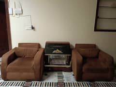 7 seater light brown sofa set