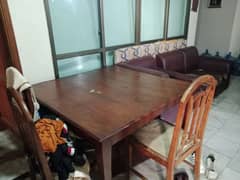 DINING TABLE WITH SIX CHEARS FOR SALE
