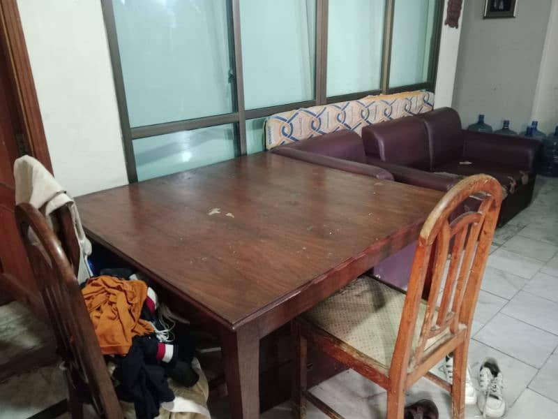 DINING TABLE WITH SIX CHEARS FOR SALE 0