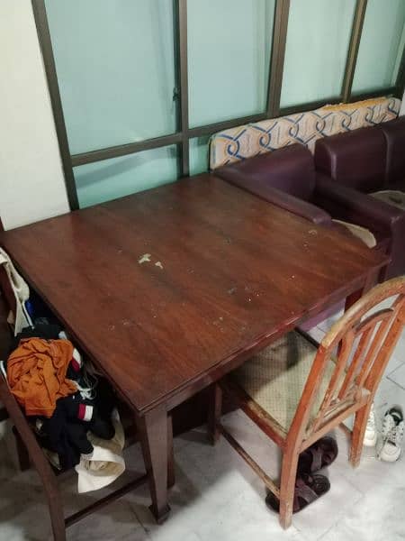 DINING TABLE WITH SIX CHEARS FOR SALE 2