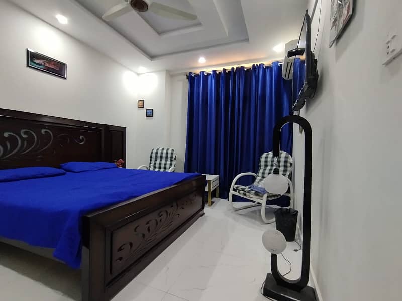 Fully furnished flat for rent 1 bed in bharia town phase 8 1